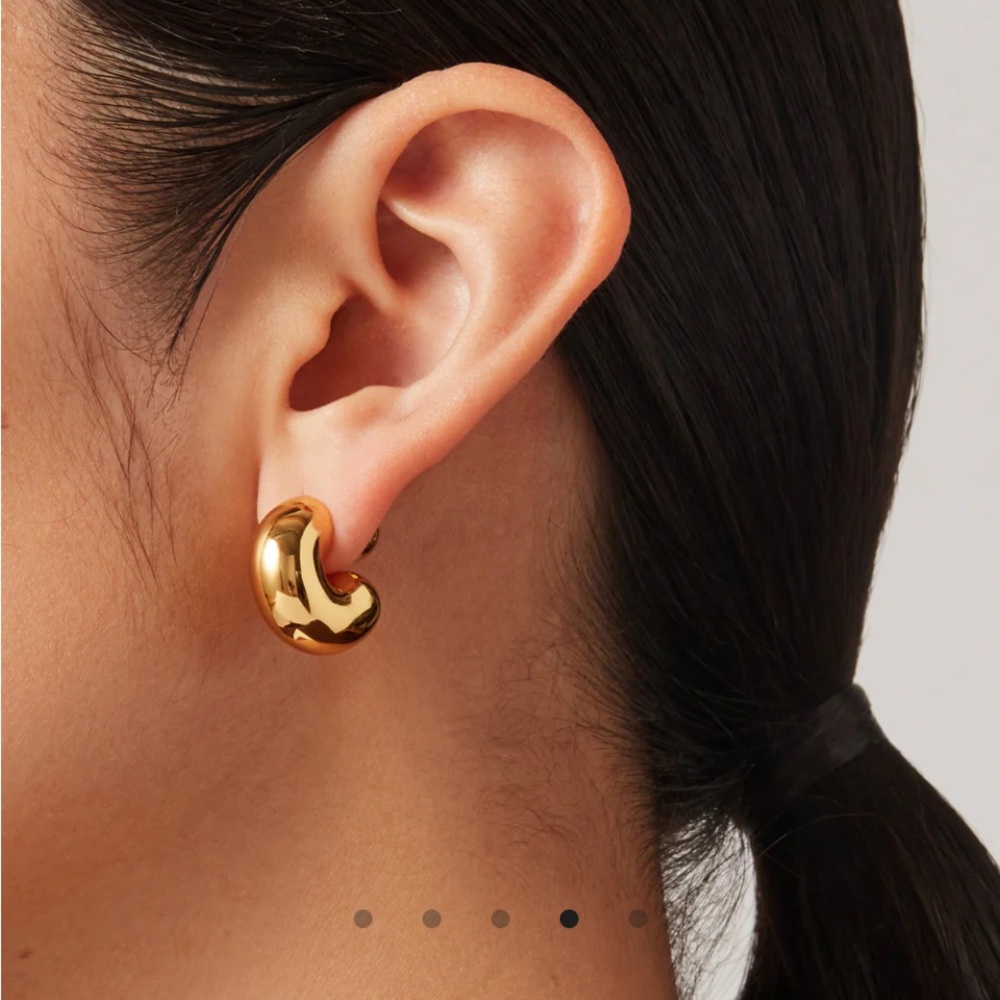 Jenny Bird Gold Tome Hoop Earrings - Medium
